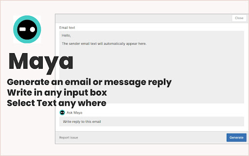 Maya ChatGPT Assistant from Chrome web store to be run with OffiDocs Chromium online Maya ChatGPT Assistant from Chrome web store to be run with OffiDocs Chromium online