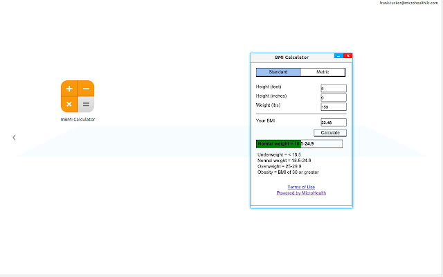 mBMI Calculator from Chrome web store to be run with OffiDocs Chromium online mBMI Calculator from Chrome web store to be run with OffiDocs Chromium online