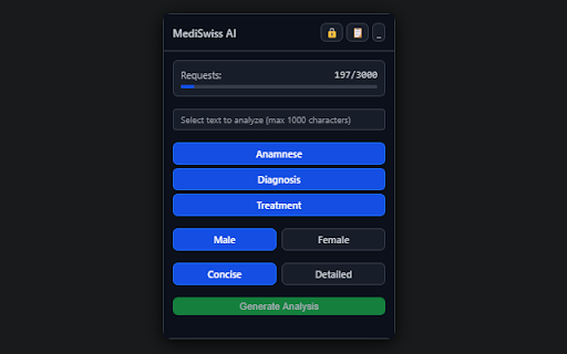 MediSwiss AI from Chrome web store to be run with OffiDocs Chromium online MediSwiss AI from Chrome web store to be run with OffiDocs Chromium online