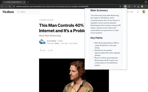 Medium Blog Summarizer from Chrome web store to be run with OffiDocs Chromium online Medium Blog Summarizer from Chrome web store to be run with OffiDocs Chromium online