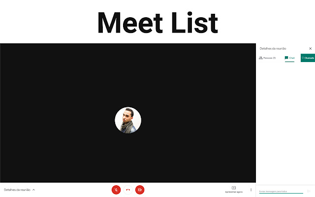 Meet List from Chrome web store to be run with OffiDocs Chromium online Meet List from Chrome web store to be run with OffiDocs Chromium online