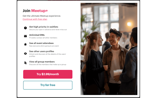 Meetup.com Anti Blur from Chrome web store to be run with OffiDocs Chromium online Meetup.com Anti Blur from Chrome web store to be run with OffiDocs Chromium online