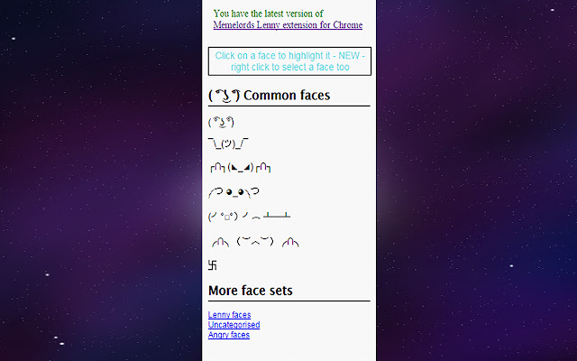 Memelords Lenny Face extension from Chrome web store to be run with OffiDocs Chromium online Memelords Lenny Face extension from Chrome web store to be run with OffiDocs Chromium online
