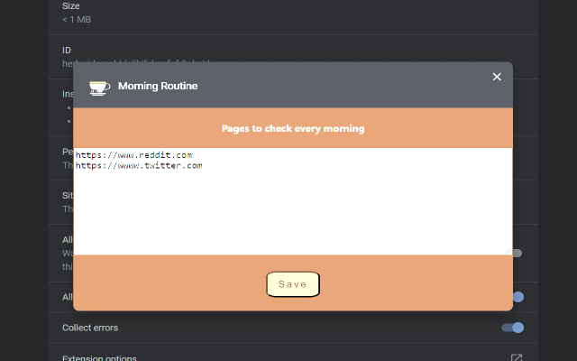 Morning Routine from Chrome web store to be run with OffiDocs Chromium online Morning Routine from Chrome web store to be run with OffiDocs Chromium online