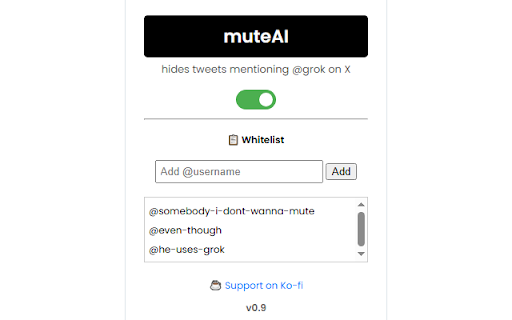 muteAI from Chrome web store to be run with OffiDocs Chromium online muteAI from Chrome web store to be run with OffiDocs Chromium online