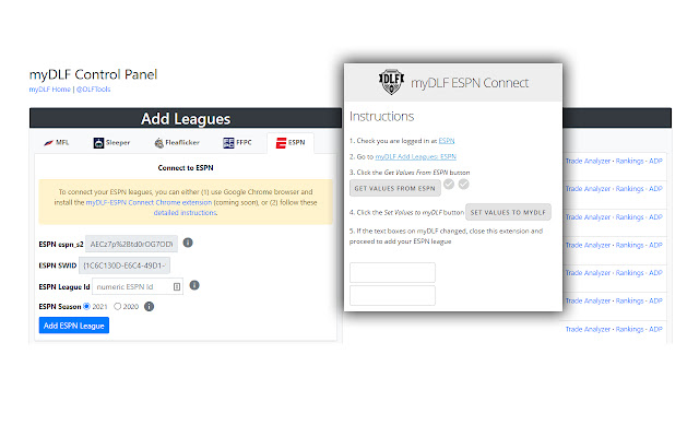 myDLF ESPN Connect from Chrome web store to be run with OffiDocs Chromium online myDLF ESPN Connect from Chrome web store to be run with OffiDocs Chromium online