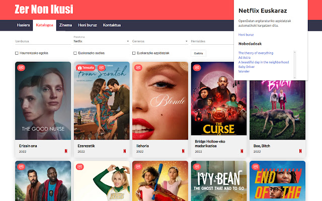 Netflix euskaraz from Chrome web store to be run with OffiDocs Chromium online Netflix euskaraz from Chrome web store to be run with OffiDocs Chromium online