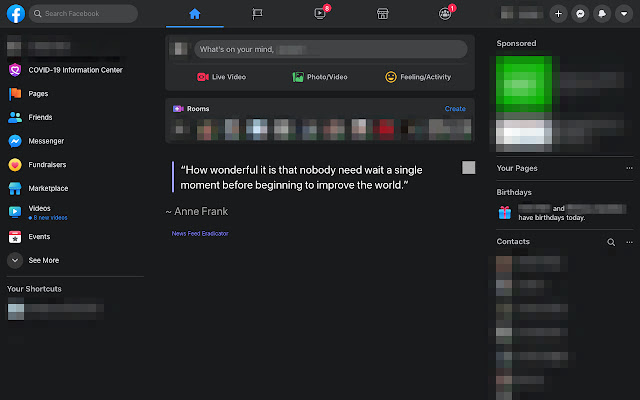 News Feed Eradicator from Chrome web store to be run with OffiDocs Chromium online News Feed Eradicator from Chrome web store to be run with OffiDocs Chromium online