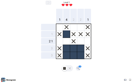 Nonogram Fill the grid to reveal hidden images! from Chrome web store to be run with OffiDocs Chromium online Nonogram Fill the grid to reveal hidden images! from Chrome web store to be run with OffiDocs Chromium online