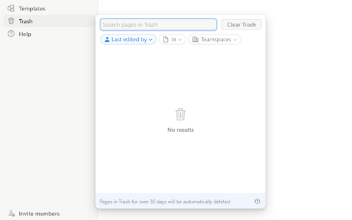 Notion Clear Trash from Chrome web store to be run with OffiDocs Chromium online Notion Clear Trash from Chrome web store to be run with OffiDocs Chromium online