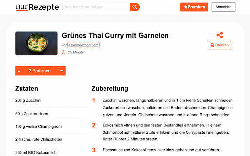 NurRezepte from Chrome web store to be run with OffiDocs Chromium online NurRezepte from Chrome web store to be run with OffiDocs Chromium online