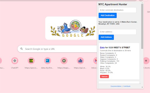 NYC Apartment Hunter from Chrome web store to be run with OffiDocs Chromium online NYC Apartment Hunter from Chrome web store to be run with OffiDocs Chromium online