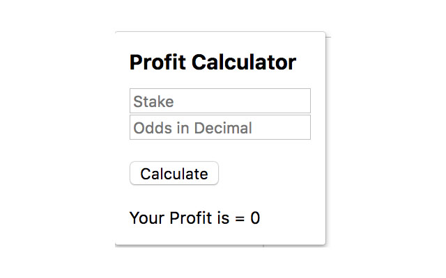 Odds and Stake from Chrome web store to be run with OffiDocs Chromium online Odds and Stake from Chrome web store to be run with OffiDocs Chromium online