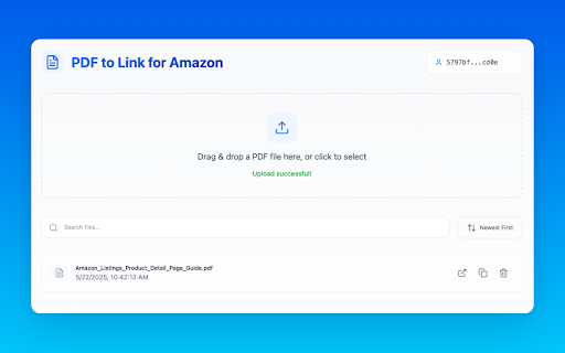 PDF to Link for Amazon from Chrome web store to be run with OffiDocs Chromium online PDF to Link for Amazon from Chrome web store to be run with OffiDocs Chromium online