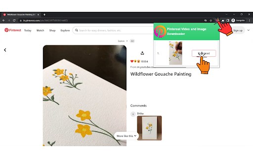 Pinterest Video Image Downloader from Chrome web store to be run with OffiDocs Chromium online Pinterest Video Image Downloader from Chrome web store to be run with OffiDocs Chromium online