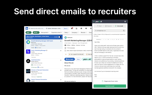 PitchMeAI Job Recruiter Email Finder Free Resume Customizer from Chrome web store to be run with OffiDocs Chromium online PitchMeAI Job Recruiter Email Finder Free Resume Customizer from Chrome web store to be run with OffiDocs Chromium online