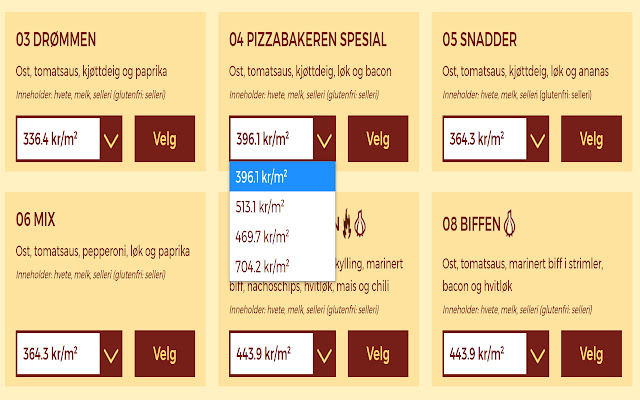 Pizzabakeren arealpris from Chrome web store to be run with OffiDocs Chromium online Pizzabakeren arealpris from Chrome web store to be run with OffiDocs Chromium online