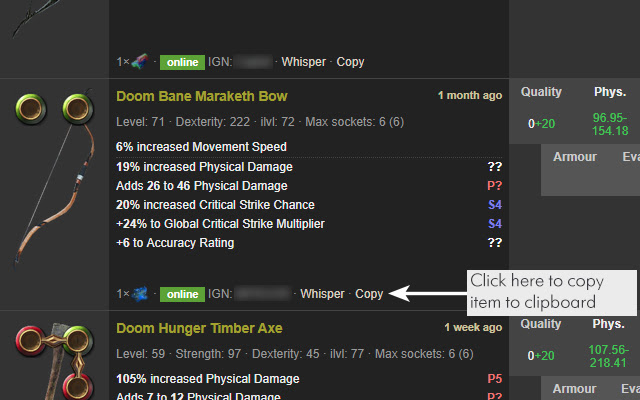 poe.trade copy button from Chrome web store to be run with OffiDocs Chromium online poe.trade copy button from Chrome web store to be run with OffiDocs Chromium online
