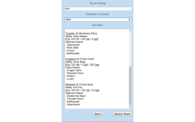 Pokemon Showdown Team Sharing from Chrome web store to be run with OffiDocs Chromium online Pokemon Showdown Team Sharing from Chrome web store to be run with OffiDocs Chromium online