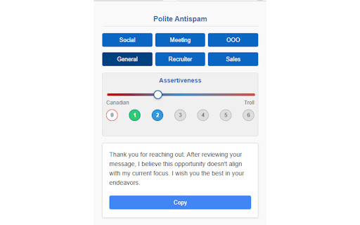 Polite Responses from Chrome web store to be run with OffiDocs Chromium online Polite Responses from Chrome web store to be run with OffiDocs Chromium online