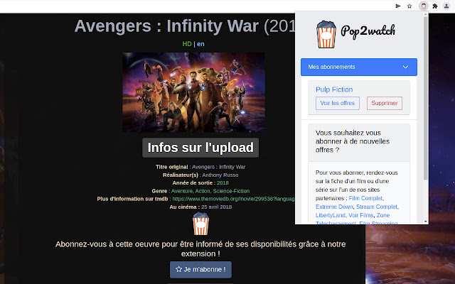 Pop2Watch from Chrome web store to be run with OffiDocs Chromium online Pop2Watch from Chrome web store to be run with OffiDocs Chromium online