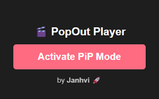 Pop out player from Chrome web store to be run with OffiDocs Chromium online Pop out player from Chrome web store to be run with OffiDocs Chromium online