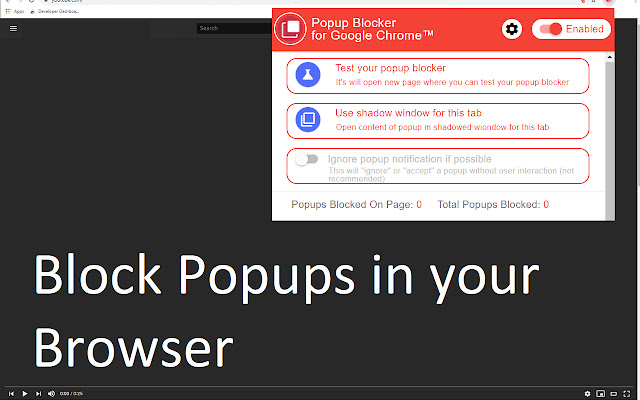 Popup Blocker for Google Chrome™ from Chrome web store to be run with OffiDocs Chromium online Popup Blocker for Google Chrome™ from Chrome web store to be run with OffiDocs Chromium online