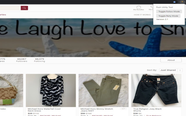 Poshmark Utility Belt from Chrome web store to be run with OffiDocs Chromium online Poshmark Utility Belt from Chrome web store to be run with OffiDocs Chromium online