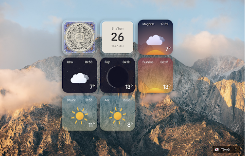 Prayer Times Islamic New Tab with Weather and Moon Phases from Chrome web store to be run with OffiDocs Chromium online Prayer Times Islamic New Tab with Weather and Moon Phases from Chrome web store to be run with OffiDocs Chromium online