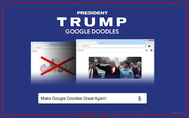 President Trump Google Doodles from Chrome web store to be run with OffiDocs Chromium online President Trump Google Doodles from Chrome web store to be run with OffiDocs Chromium online