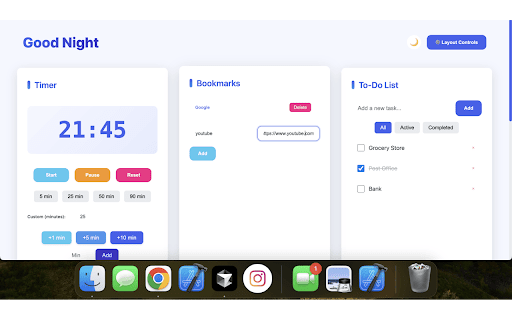 Productivity Dashboard from Chrome web store to be run with OffiDocs Chromium online Productivity Dashboard from Chrome web store to be run with OffiDocs Chromium online