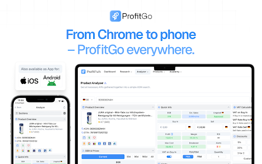 ProfitGo for Amazon and Online Arbitrage Sellers by ProfitPath from Chrome web store to be run with OffiDocs Chromium online ProfitGo for Amazon and Online Arbitrage Sellers by ProfitPath from Chrome web store to be run with OffiDocs Chromium online