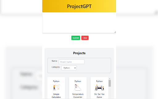 ProjectGPT from Chrome web store to be run with OffiDocs Chromium online ProjectGPT from Chrome web store to be run with OffiDocs Chromium online