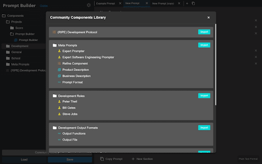 Prompt Builder – Modular Prompt Engineering for Developers from Chrome web store to be run with OffiDocs Chromium online Prompt Builder – Modular Prompt Engineering for Developers from Chrome web store to be run with OffiDocs Chromium online