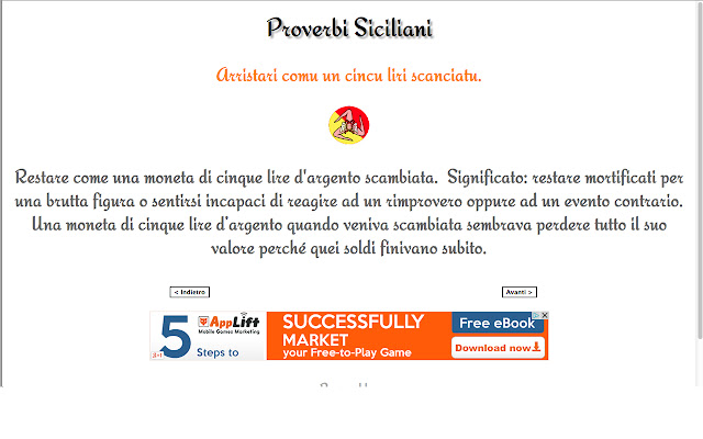 Proverbi Siciliani from Chrome web store to be run with OffiDocs Chromium online Proverbi Siciliani from Chrome web store to be run with OffiDocs Chromium online