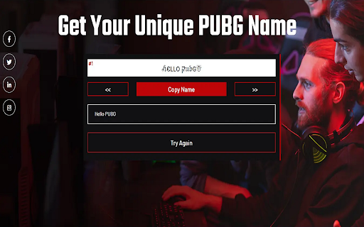 PUBG Name Generator from Chrome web store to be run with OffiDocs Chromium online PUBG Name Generator from Chrome web store to be run with OffiDocs Chromium online