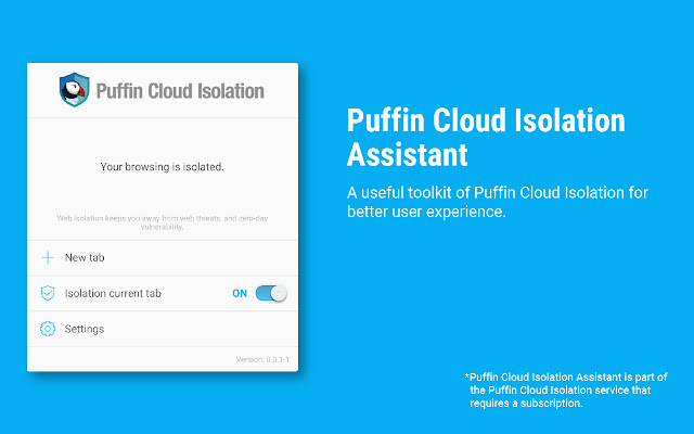 Puffin Cloud Isolation Assistant EE from Chrome web store to be run with OffiDocs Chromium online Puffin Cloud Isolation Assistant EE from Chrome web store to be run with OffiDocs Chromium online