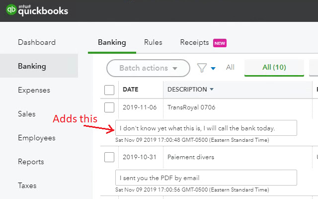 QBO banking notes from Chrome web store to be run with OffiDocs Chromium online QBO banking notes from Chrome web store to be run with OffiDocs Chromium online