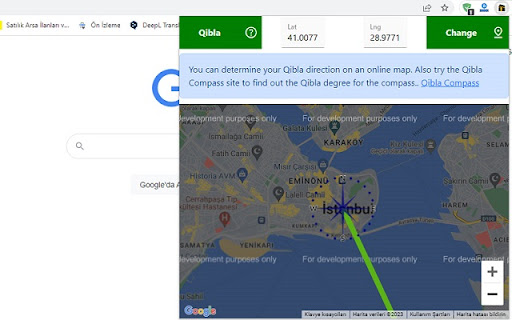 Qibla Compass from Chrome web store to be run with OffiDocs Chromium online Qibla Compass from Chrome web store to be run with OffiDocs Chromium online