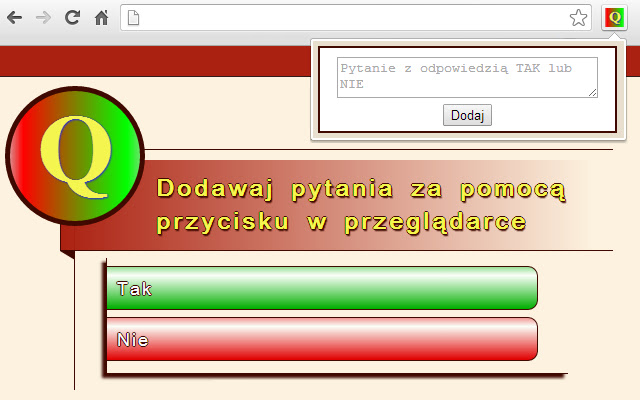 Questaodpowiedzi na (nie)banalne pytania from Chrome web store to be run with OffiDocs Chromium online Questaodpowiedzi na (nie)banalne pytania from Chrome web store to be run with OffiDocs Chromium online
