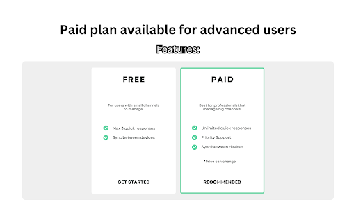 Quick Responses for YouTube from Chrome web store to be run with OffiDocs Chromium online Quick Responses for YouTube from Chrome web store to be run with OffiDocs Chromium online