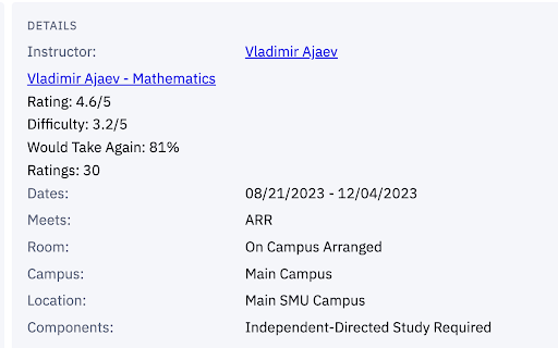 Rate My SMU Professor from Chrome web store to be run with OffiDocs Chromium online Rate My SMU Professor from Chrome web store to be run with OffiDocs Chromium online