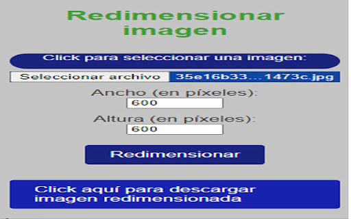 Redimensionar Imagen from Chrome web store to be run with OffiDocs Chromium online Redimensionar Imagen from Chrome web store to be run with OffiDocs Chromium online