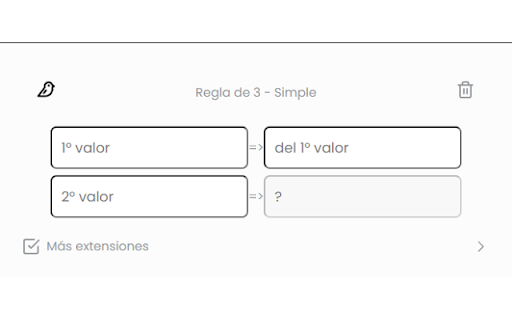 Regla de 3 Simple from Chrome web store to be run with OffiDocs Chromium online Regla de 3 Simple from Chrome web store to be run with OffiDocs Chromium online