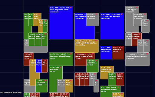 Re:Invent Schedule Fixer from Chrome web store to be run with OffiDocs Chromium online Re:Invent Schedule Fixer from Chrome web store to be run with OffiDocs Chromium online