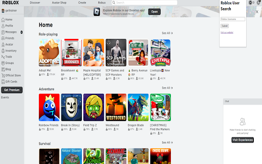 Roblox User Search from Chrome web store to be run with OffiDocs Chromium online Roblox User Search from Chrome web store to be run with OffiDocs Chromium online