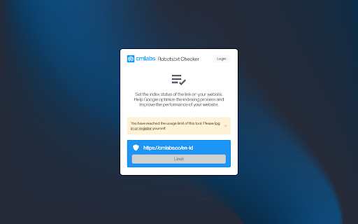 Robots.txt Checker cmlabs SEO Tools from Chrome web store to be run with OffiDocs Chromium online Robots.txt Checker cmlabs SEO Tools from Chrome web store to be run with OffiDocs Chromium online