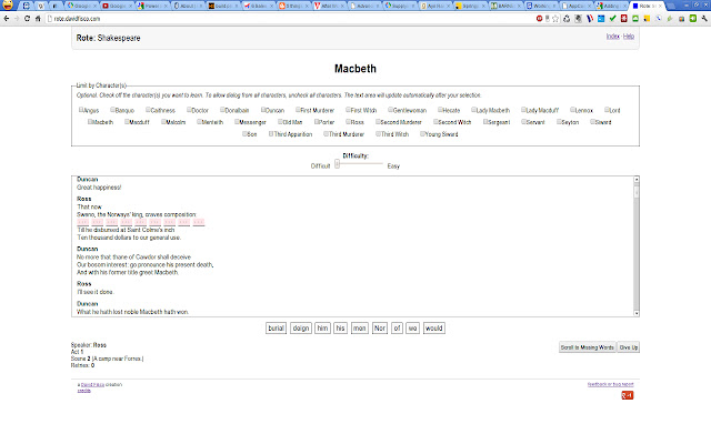 Rote: Shakespeare from Chrome web store to be run with OffiDocs Chromium online Rote: Shakespeare from Chrome web store to be run with OffiDocs Chromium online