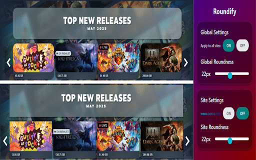 Roundify from Chrome web store to be run with OffiDocs Chromium online Roundify from Chrome web store to be run with OffiDocs Chromium online