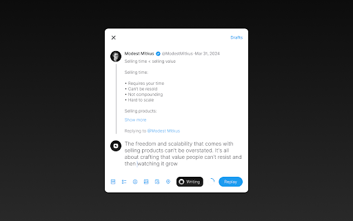 Rrreply.com from Chrome web store to be run with OffiDocs Chromium online Rrreply.com from Chrome web store to be run with OffiDocs Chromium online